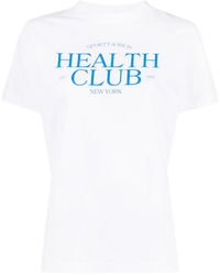Sporty & Rich - Logo-Print Cotton T-Shirt - Lyst