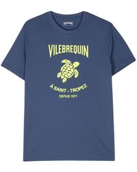 Vilebrequin - Katoenen T-shirt Met Logostempel - Lyst
