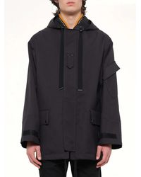 Lanvin - Side-Zip Hooded Parka - Lyst