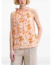 Marc O' Polo - Floral-Print Tie-Neck Top - Lyst