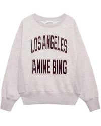 Anine Bing - "Harry" Shrunken Sweatshirt La - Lyst