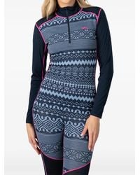 Kari Traa - Live Half Zip Fair Isle-Patterned Base Layer - Lyst