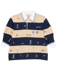 Sea - Juliet Embroidered Striped Polo Shirt - Lyst