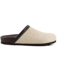 Brunello Cucinelli - Raffia Woven Mules - Lyst
