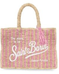 MC2 Saint Barth - Colette Striped Raffia Tote Bag - Lyst