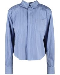 Sacai - Striped Poplin Shirt - Lyst