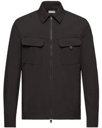 Moncler - Zip-Up Logo-Patch Overshirt - Lyst