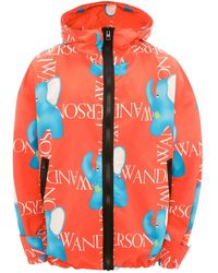 JW Anderson - Chaqueta con capucha y elefante estampado - Lyst