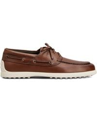 Tod's - Lace-Up Fastening Boat Shoes - Lyst