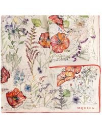 McQueen - Floral-Print Scarf - Lyst