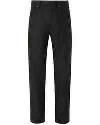ZEGNA - Dark Wool And Cashmere Roccia Pants - Lyst