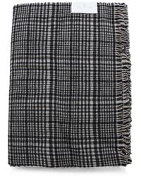 Brunello Cucinelli - Check-Pattern Frayed-Edge Scarf - Lyst