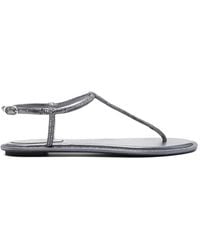 Rene Caovilla - Diana Embellished T-Strap Sandals - Lyst