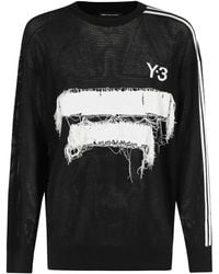 Y-3 - Frayed-Patch Detailing Sweatshirt - Lyst