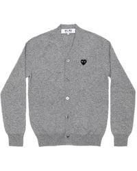 COMME DES GARÇONS PLAY - Cardigan Con Decorazione A Cuore E Scollo A V - Lyst