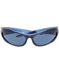 Balenciaga - Reverse Xpander Rectangle-Frame Sunglasses - Lyst