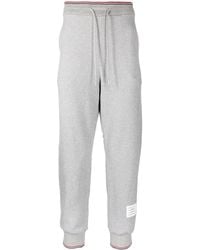 Thom Browne - Herringbone-Pattern Logo-Patch Track Pants - Lyst