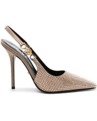 Versace - Zapatos con tacón de 110mm y tira trasera - Lyst