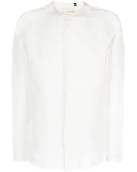 Costumein - Frayed-detail Linen Shirt - Lyst