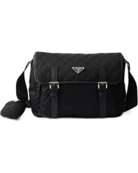 Prada - Schultertasche Mit Triangel-Logo - Lyst