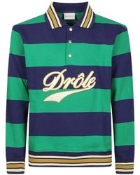 Drole de Monsieur - Polo Rayé À Logo Brodé - Lyst