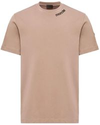 Moncler - T-Shirt À Logo En Jersey De Coton - Lyst
