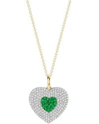 Phillips House - Infinity Heartbeat Emerald And Diamond Necklace - Lyst