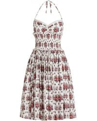 Dolce & Gabbana - Floral Motif Dress - Lyst