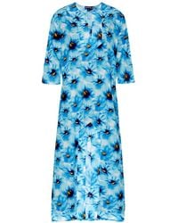 Vilebrequin - Tuniek Met Gestikt Vlak En Bloemenprint - Lyst