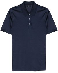 Barba Napoli - Mélange Silk Polo Shirt - Lyst