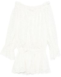 LES FILLES D'EVA - Floral-Lace Mini Dress - Lyst