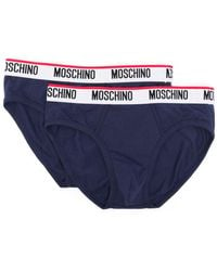 Moschino - Logo-waistband Brief Pack (pack Of Two) - Lyst