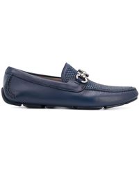 Ferragamo Mocasines Gancini Horsebit - Azul