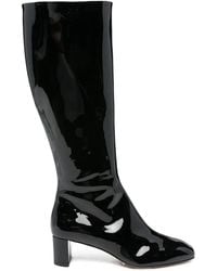 Aeyde - 45Mm Marty Patent Calf Leather Knee-High Boots - Lyst