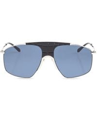 Alaïa - Crocodile-Effect Pilot-Frame Sunglasses - Lyst