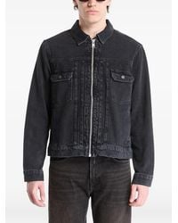 AllSaints - Faded-Wash Denim Jacket - Lyst
