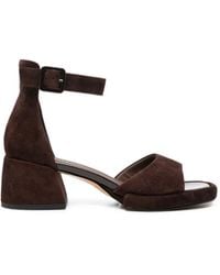 ADRIANNA FERETTI - Buckle-Fastening Block-Heel Sandals - Lyst