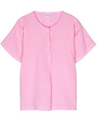 Aspesi - Short-sleeves linen blouse - Lyst
