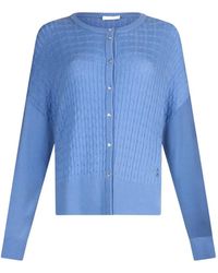 Liu Jo - Cable-Knit Button-Up Cardigan - Lyst
