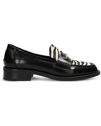 Mexx - Zebra-Print Plaque-Detail Loafers - Lyst