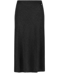 Herno - Jupe Mi-Longue À Design Côtelé - Lyst