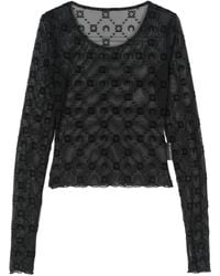 Marine Serre - Top Corto Con Monogramma - Lyst
