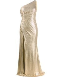 Blanca Vita Asymmetrische Avondjurk - Metallic
