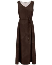Herno - Floral-Print Silk Midi Dress - Lyst