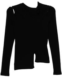 Limi Feu - T-Shirt À Ourlet Asymétrique - Lyst