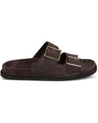 Moorer - Duchamp-P5 Buckle Suede Sandals - Lyst