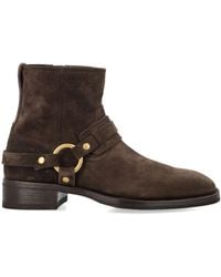 Tom Ford - Buckle-Embellished Ankle Boots - Lyst