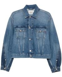 Replay - Panelled Curved-Sleeve Denim Jacket - Lyst