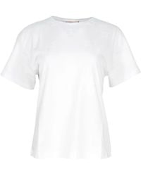 Twinset - Oval T Flock Print T-Shirt - Lyst