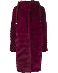 Herno Manteau matelassé à capuche - Violet